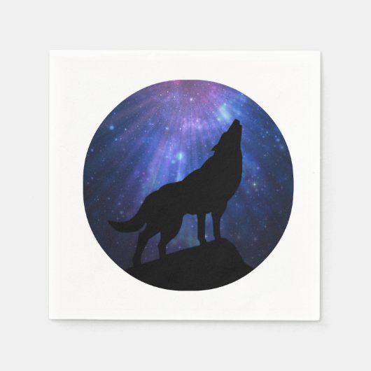 Celestial Wolf Paper Party Servet (Voorkant)