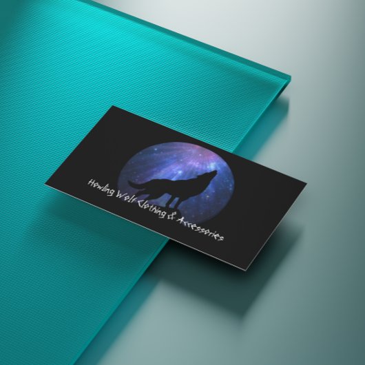 Celestial Wolf Silhouette Visitekaartje