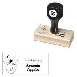 Celestial Woman Line Art Persoonlijke bibliotheek Rubberstempel