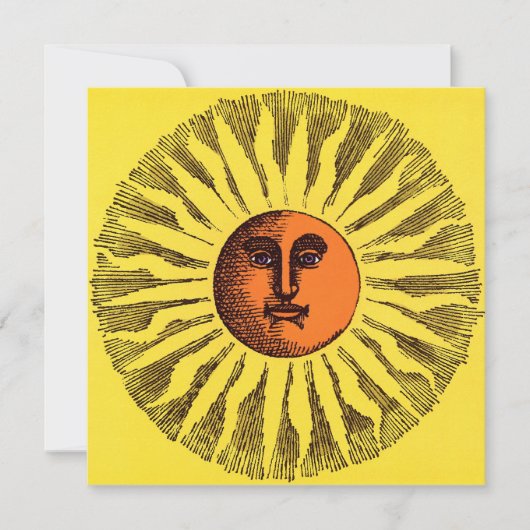  Celestial Yellow glimlachend Happy Hippie Sun (Voorkant)