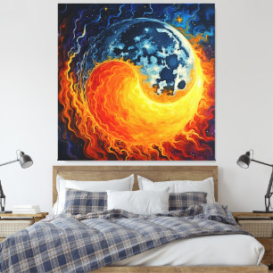 Celestial Yin Yang Art Canvas Afdruk