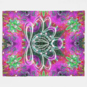 Celestial Zen Lotus Fleece Deken (Voorkant (Horizontaal))