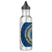 Celestial Zodiac Blue & Gold Astrology Signs Wheel Waterfles (Links)