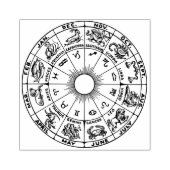 Celestial Zodiac Wheel Chart #1 Rubberstempel (Afrduk)