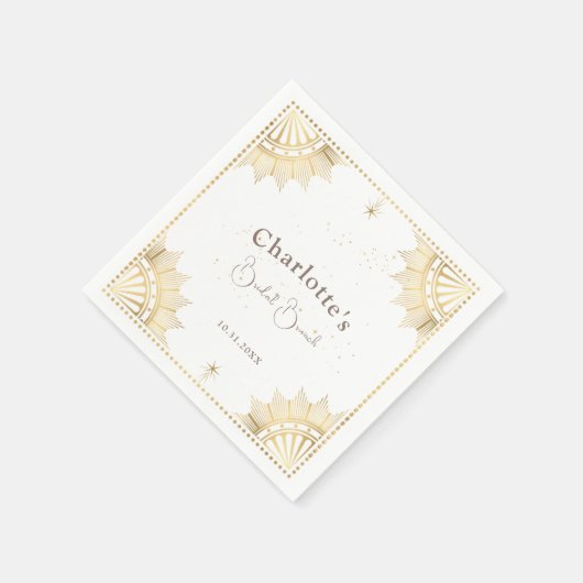 Celestial zon en maan bruids brunch douche servet (Hoek)