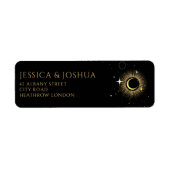 Celestial Zwart Mystiek Sun Star Dust Etiket (Voorkant)