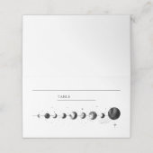 Celestial zwart witte halve maan fasen bruiloft (Buitenkant ongevouwen)