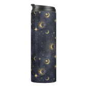 Celestiale abstracte nachtelijke thermische buik thermosbeker (Geroteerd rechts)