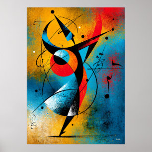 Celestiale Polsslag – Moderne Abstracte Geometrisc Poster