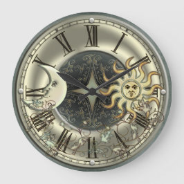 Celestiale zon en moonmuur klok