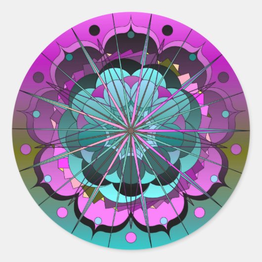 CelestialGlory2 Ronde Sticker (Voorkant)