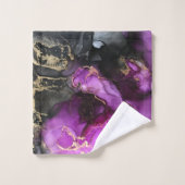 Celestiel Black Gold Pink Bath Towel Set Bad Handdoek (Wasdoekje)