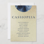 Celestiel Gold Blue Seating Plan Kaarten Gastnamen (Voorkant)