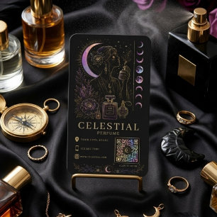 Celestijns Parfum Luxe Zwart Goud QR  Visitekaartje