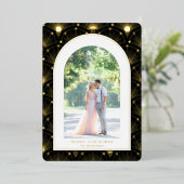 Celestile  Art Deco-fotokerstkaart Folie Feestdagenkaart (Staand Voorkant)