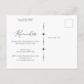 Celestile herinnering RSVP Uitnodiging Briefkaart (Achterkant)