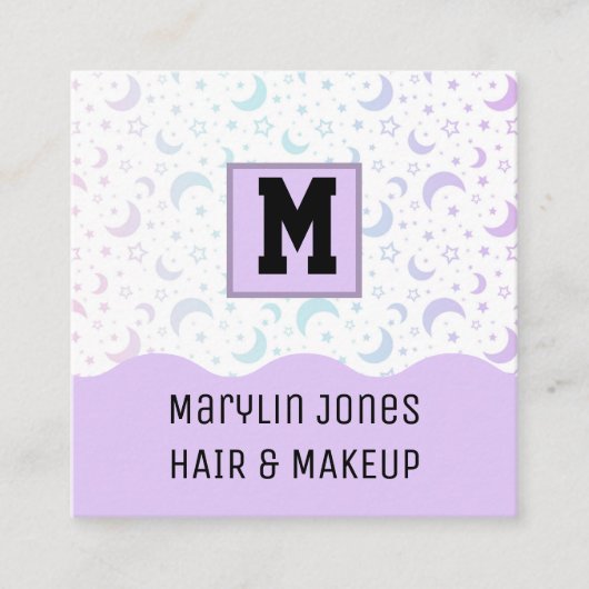 CELESTISCHE HALLOWEEN VIERKANTE VISITEKAARTJE (Voorkant)