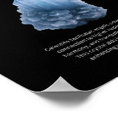 Celestite Crystal Stone Betekenis Poster (Hoek)
