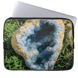 Celestite Geode Laptop Sleeve