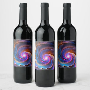 "Celestium" - Nebula en sterrenstelsels Wijn Etiket