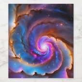 "Celestium" - Nebula en sterrenstelsels Wijn Etiket (Enkel label)