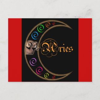 Celestrial Moon Aries Briefkaart