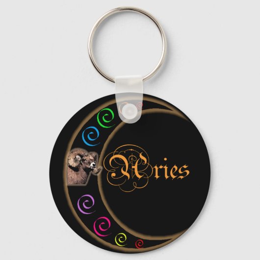 Celestrial Moon Aries Sleutelhanger (Voorkant)