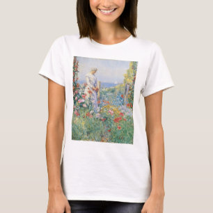 Celia Thaxter in haar tuin door Childe Hassam T-shirt