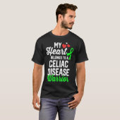 Celiac Disease Warrior Survivor Support Awareness T-shirt (Voorkant volledig)