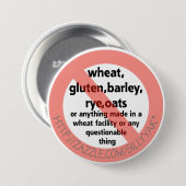 CELIAC ZIEKTE RONDE BUTTON 7,6 CM (Voorkant /achterkant)