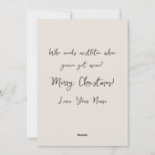 Célibataire All Way Fille Carte de Noël (Dos)