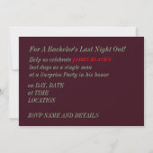 Célibataire de Las Vegas / Invitation à une soirée (Dos)
