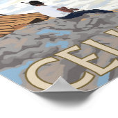 Celilo Herfsten Vist Vintage Travel Poster (Hoek)