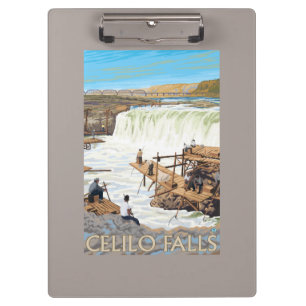 Celilo Herfsten Vist Vintage Travel Poster Klembord