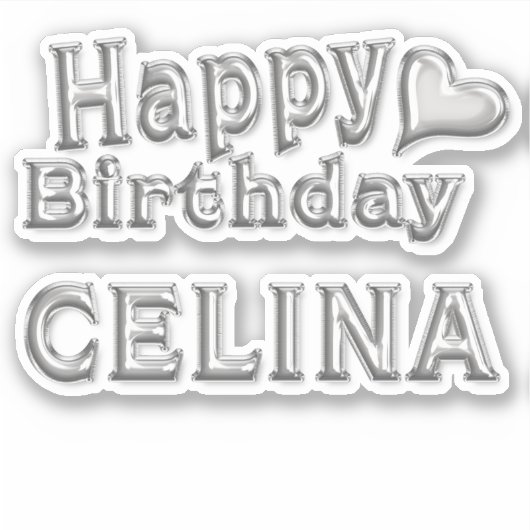 Celina Happy Birthday Autocollants (Devant)