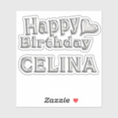 Celina Happy Birthday Autocollants (Feuille)