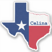 Celina Texas Flag Sticker (Voorkant)