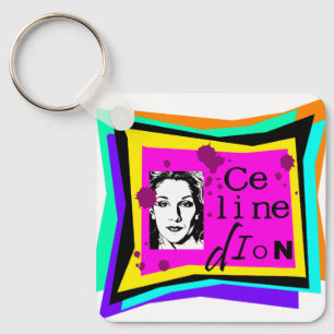 Celine Dion - popart Sleutelhanger