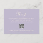 Celine Lila Elegant Wedding RSVP Kaartje (Voorkant)