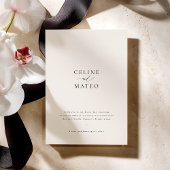 CELINE Minimalist Simple Wedding Invitation