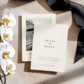 CELINE Minimalist Simple Wedding Invitation Kaart