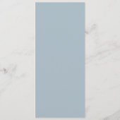 Celine Muted Blue Elegant Wedding Menu (Achterkant)