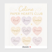 Celine Paper Hearts Club – Kindness Mini Sticker S (Feuille)