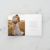 Celine Roze Elegante bruiloft Bedankkaart (Binnen)