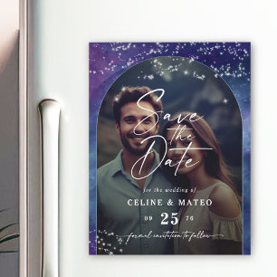 Céline ・ Starry Night Photo Save the Date Magnet