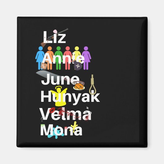 Cell Block Tango Name Magnet Magneet (Voorkant)