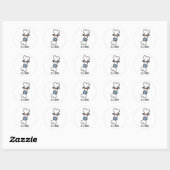 Cell Bone Funny Cell Phone Pun Ronde Sticker (Vel)