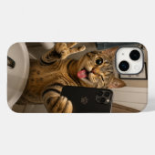 Cell Phone Case Funny Cat v3.45 (Achterkant (horizontaal))