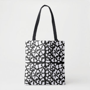 Cellen Abstraction Black White Draagtas