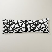 Cellen Abstraction Black White Lichaamskussen (Achterkant)